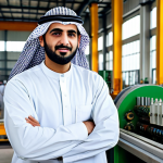 **

"A highly detailed photograph of an Arab engineer, fully clothed in professional attire, standing in a modern factory setting with complex machinery in the background, safe for work, appropriate content, perfect anatomy, natural proportions, professional, modest, family-friendly."

**